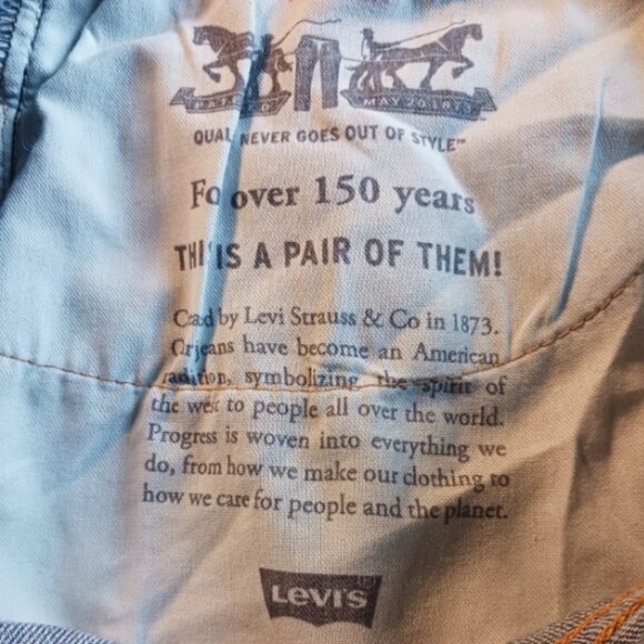 Levi's 505 Jean Denim Cut Off Shorts Mens Size 40 Blue 5 Pocket Medium Wash NEW - Picture 7 of 9